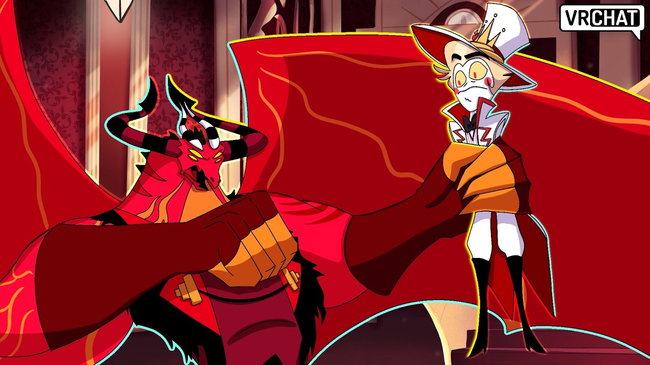 SATAN CHALLENGES LUCIFER for KING in Hazbin Hotel VRChat! - YouTube