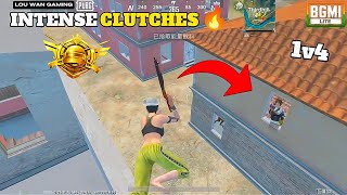 INTENSE 1v4 CLUTCHES🔥| NEW UPDATE? | PUBG Lite