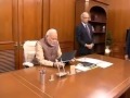 Narendra Modi takes charge of Prime Minister's Office Narendra Modi takes charge of Prime Minister's Office