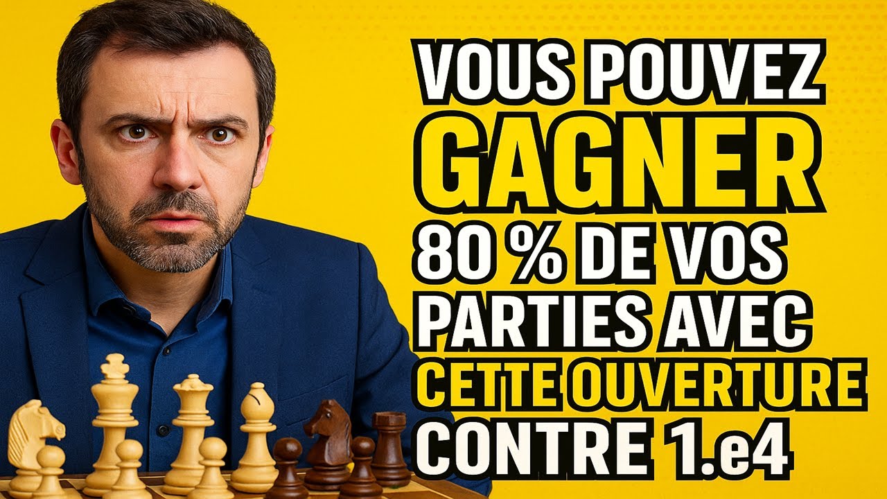 Vous pouvez gagner 80 % de vos parties avec cette ouverture contre 1.e4
