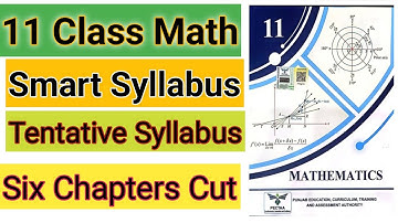 11th class  Math smart syllabus announced in 2026 six chapters removed