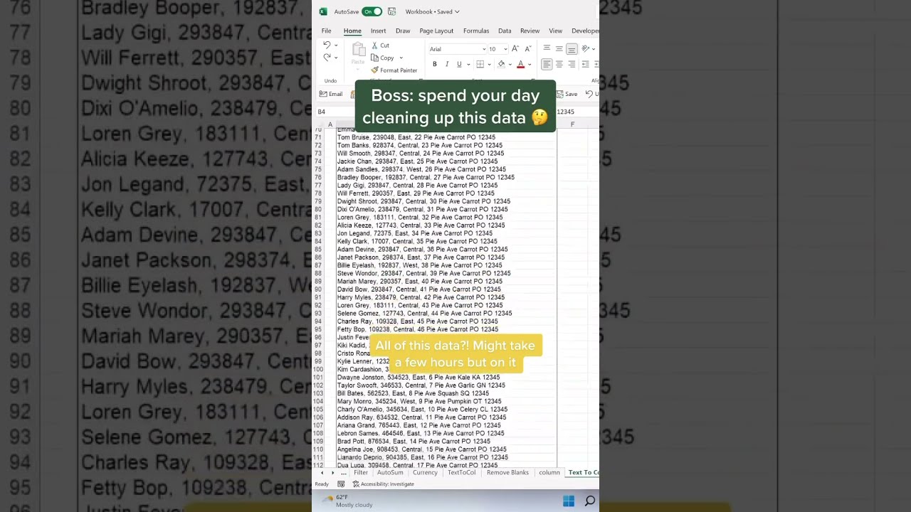 How To Clean Data In Seconds Using Text Columns Excel Sheets