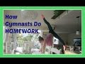 HOW GYMNASTS DO THEIR HOMEWORK | Flippin' Katie