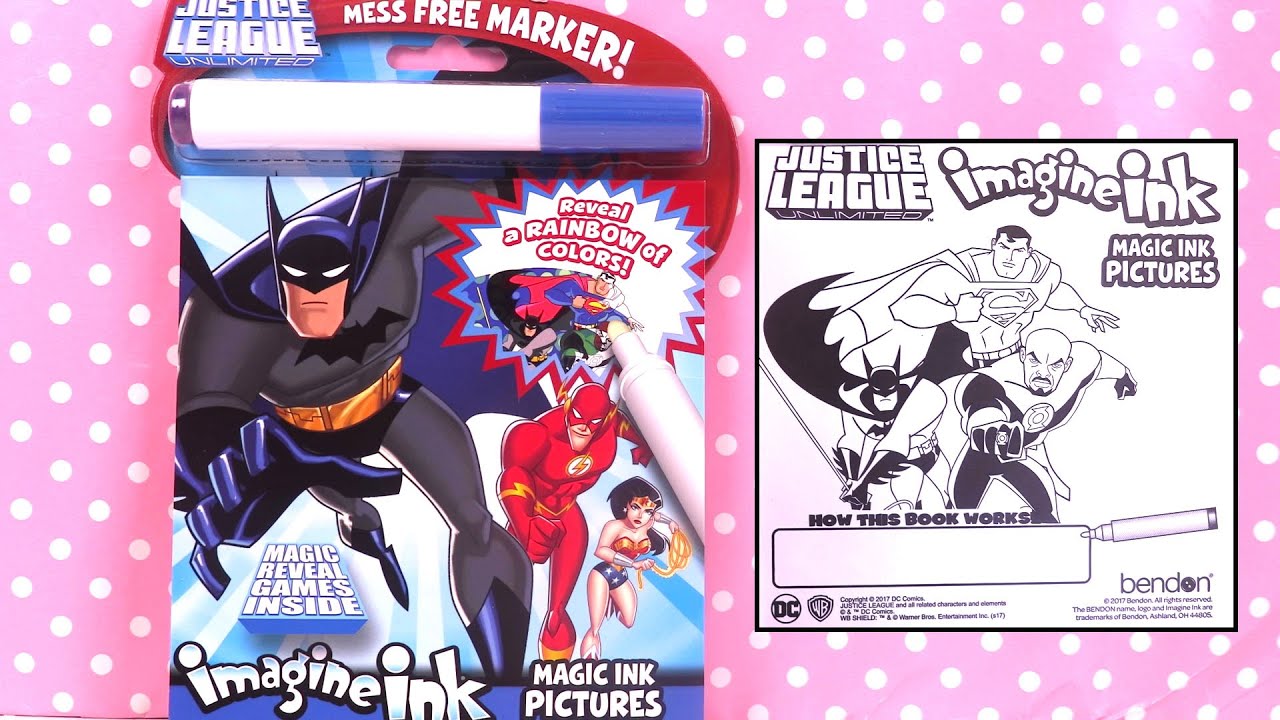 Justice League Super Héros Coloriage Magique Imagine Ink