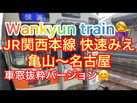 2022.11.19 JR関西本線 快速みえ 亀山〜名古屋🤗JR Kansai Main Line Rapid Mie Kameyama - Nagoya💁‍♀️#jr #関西本線 #快速みえ