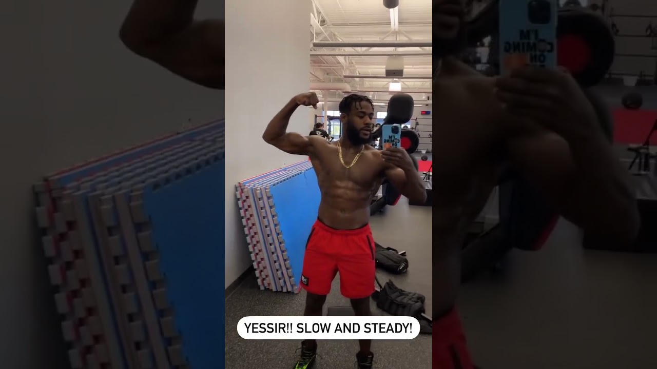 Aljamain Sterling showing off his Physique
