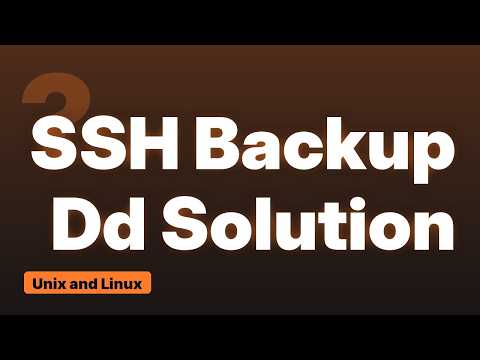 Unix & Linux: SSH remote backup script