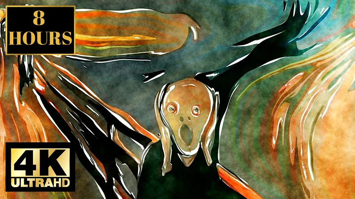 Famous Art Painting The Scream by Norwegian artist Edvard Munch in 1893 4K 8 HOURS On Screen