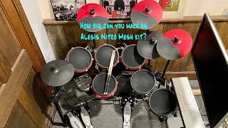 How much can you expand an Alesis Nitro Mesh kit?