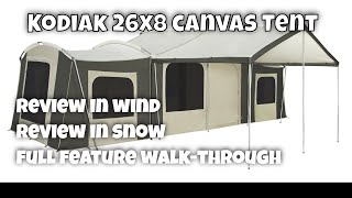 The Grand Cabin Kodiak Tent 26x8 Model 6160 with Awning and Enclosure.