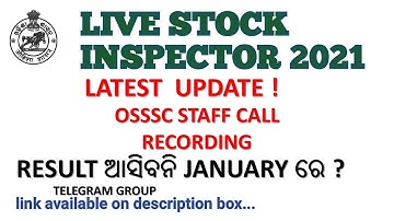 LIVESTOCK INSPECTOR RESULT UPDATE 2021 // CUTT-OFF