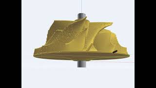 Radial toolpaths for printing an impeller