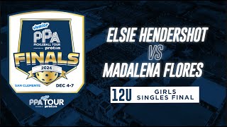 Elsie Hendershot vs Madalena Flores at the CIBC Junior PPA Finals