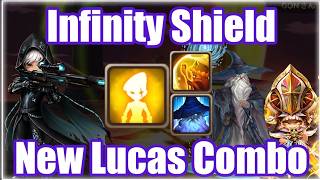 Infinity Shield Combo Lucas × Angela / Gandalf Debut😗😗😗【Summoners War RTA】 screenshot 2