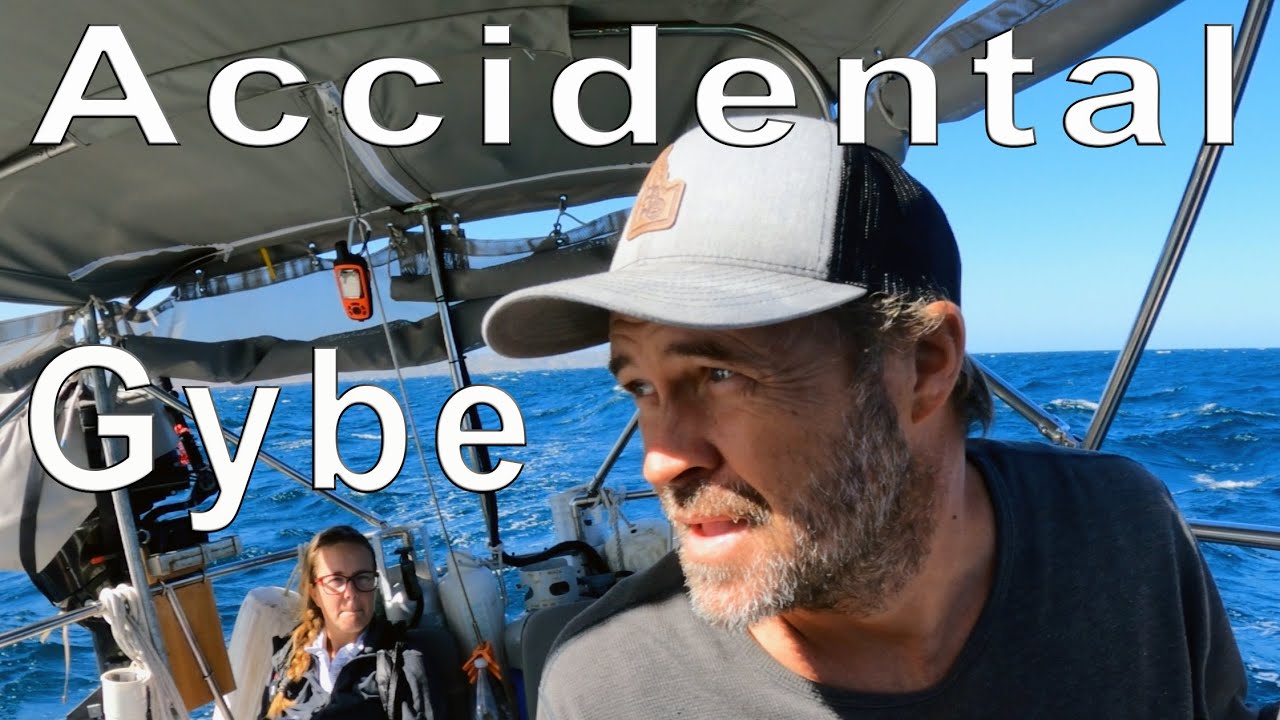 ACCIDENTAL GYBE!  Sailing down wind we had our first accidental gybe,  Sailing Hiraya Ep.48