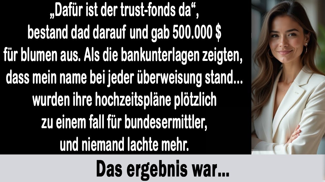 Ich saß beim Abendessen und sollte mitfeiern, als mein Bruder stolz verkündete: „Papa hat die 500.000-Dollar-Hochzeit mit dem Familientreuhandfonds genehmigt.“ Alle nickten, niemand fragte, woher...