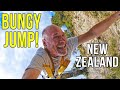 😳 New Zealand Bungy Jumping!!  (or Bungee Jump) Can We Both Take The 154&#39; Leap?!