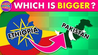 🌍 Which Country’s Bigger? Guess Now & Prove Your Skill! Leave Your Answer! 🤔✈️ #quiz #size screenshot 2