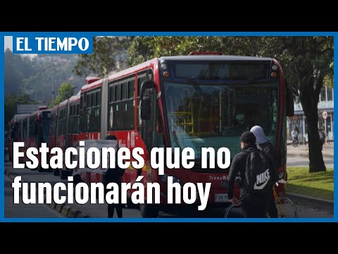Conozca las 16 estaciones de TransMilenio que no tendrán servicio hoy