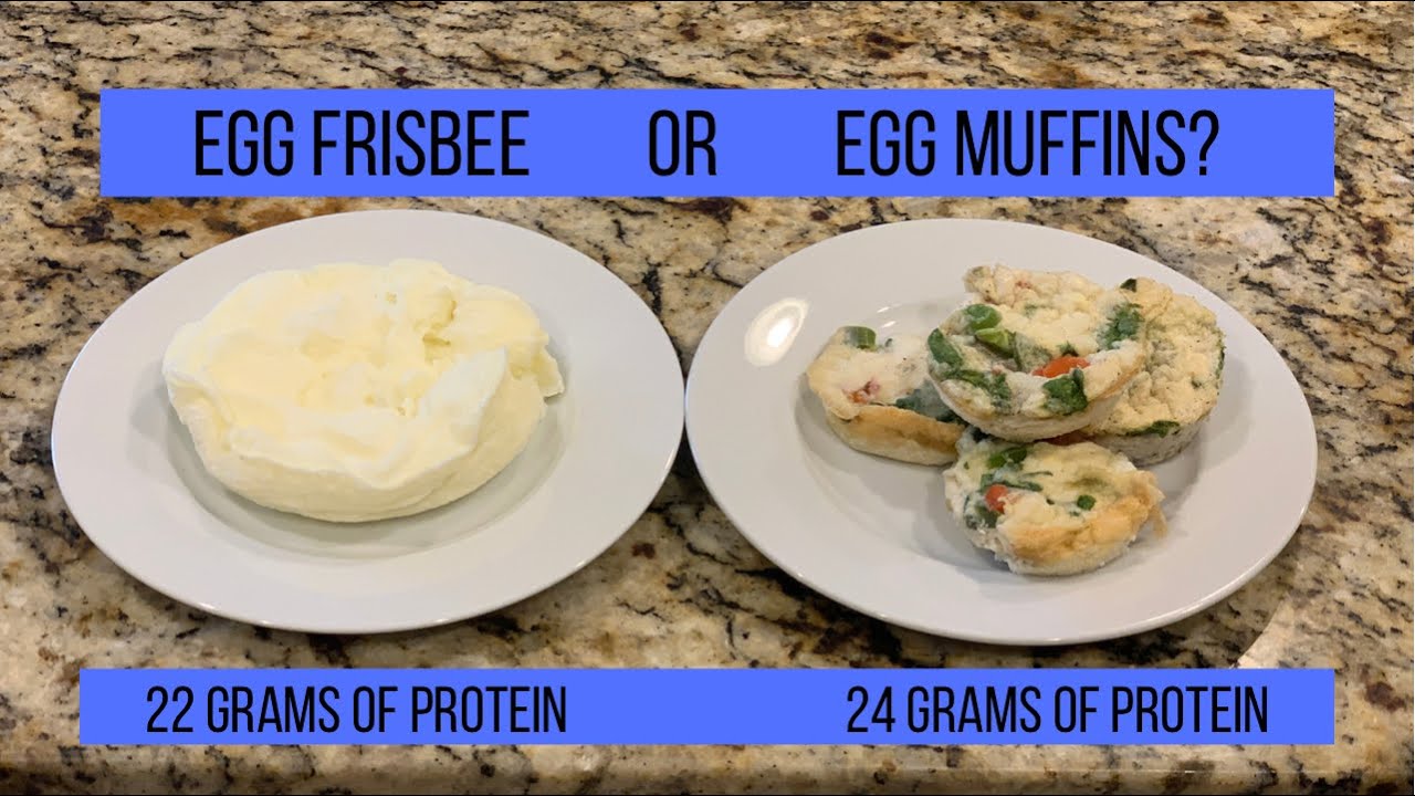 Egg White Muffins and Egg Frisbee 2 High protein options healthy
