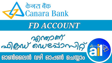 Fixed Deposit Account Online | Canara Bank ai1 | FD Account | How to Open FD Account