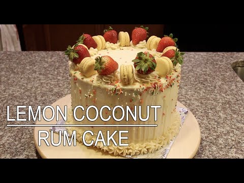 Lemon Coconut Rum Cake