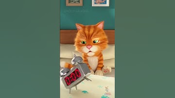 Lazy Cat vs Alarm Clock Battle⏰😹| Funny 3D English Cat Cartoon Videos 😹 | #snoutlaughs