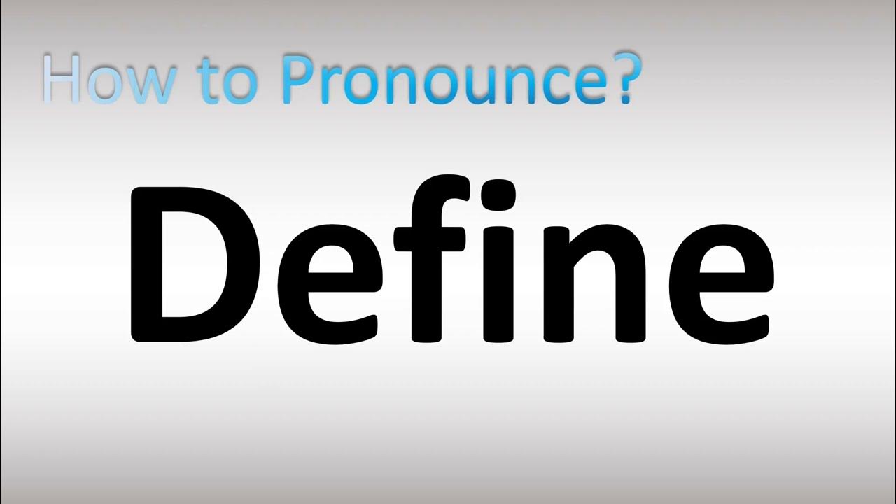 How to Pronounce Define YouTube
