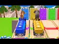 Long Slide Game With Cow Elephant Gorilla Hippopotamus Tiger 3d Animal Game live 10kk2