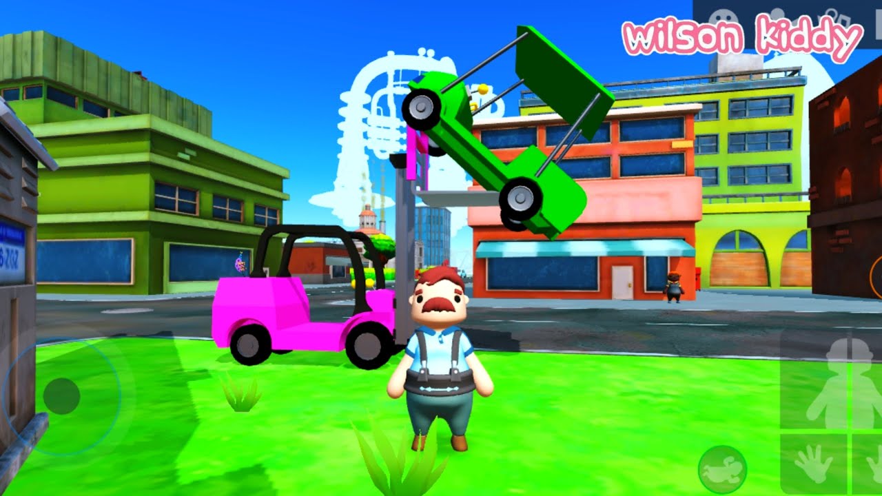 Pak Endut Angkut  Mobil  Dengan Truk  Forklift Game Wilson 