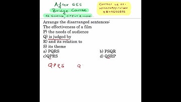 Arrange the Sentence #bridgecourse #aftersee #ctevtentrance #afterseebridgecourse #entrancenepal