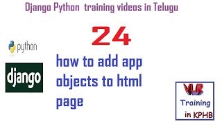 How to add app objects to Html page in Django Python Telugu | VLR Training Class 24