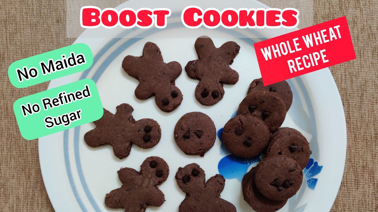 Tasty Whole Wheat Boost Cookies | Perfect Snacks for Kids | No Refined sugar
