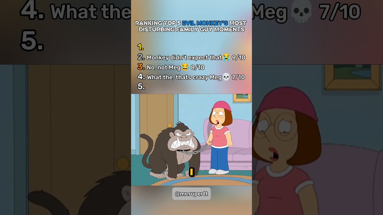 Top 5 Most Disturbing Evil Monkey Moments 😨 | Family Guy 