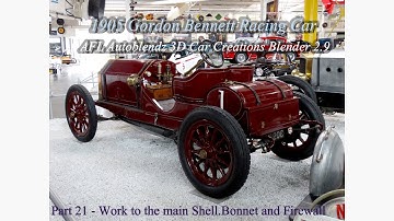 Blender Car Modelling tutorial of a 1905 Star Gordon Bennet  Pt21 Chassis Work #3dcars