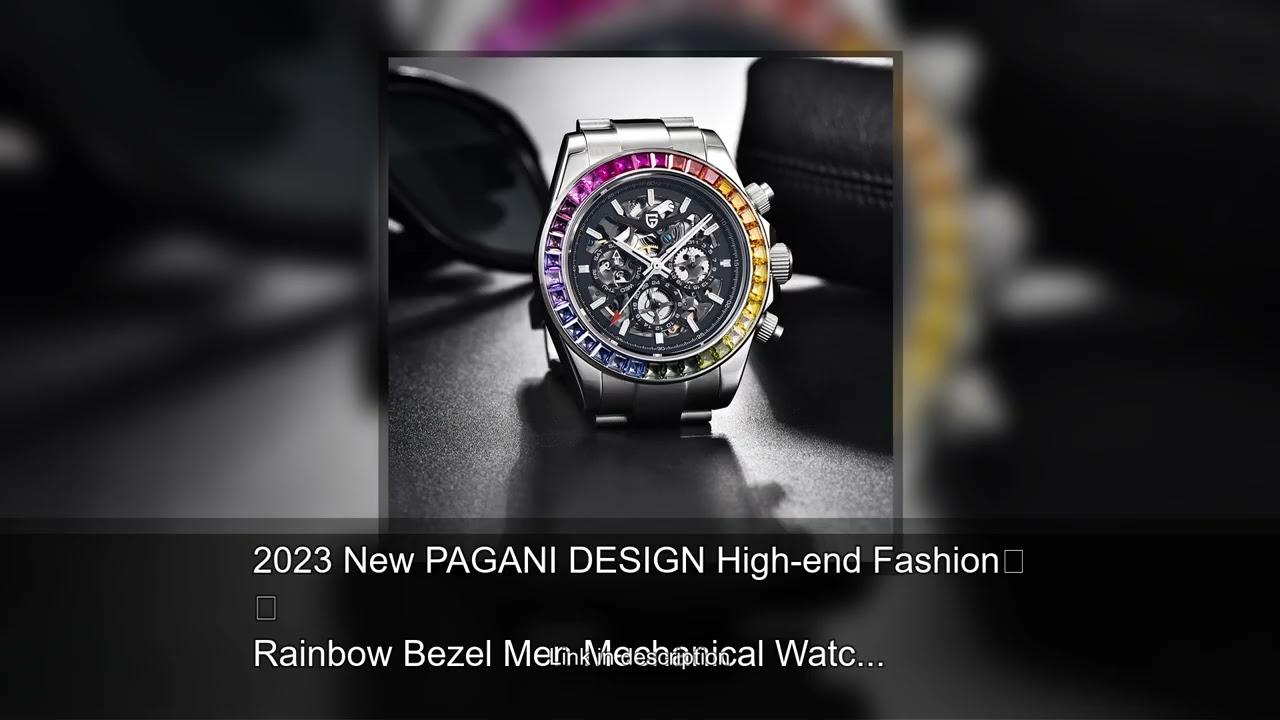 2023 New PAGANI DESIGN High-end Fashion Rainbow Bezel Men Mechanical Watches Stainless Steel Ho