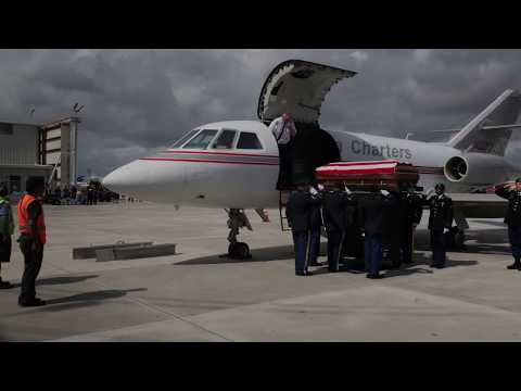 Remains of Palm Beach County soldier return home (PBSO video)