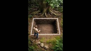Hidden Jungle Tree Bunker Build Under Peepal Tree | , #shorts, #bunker #underground #secretbase