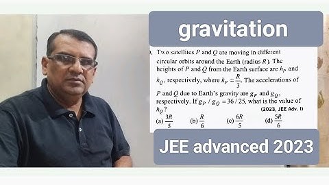 Two satellites P and Q are moving in different circular orbits around the Earth (radius R). The
