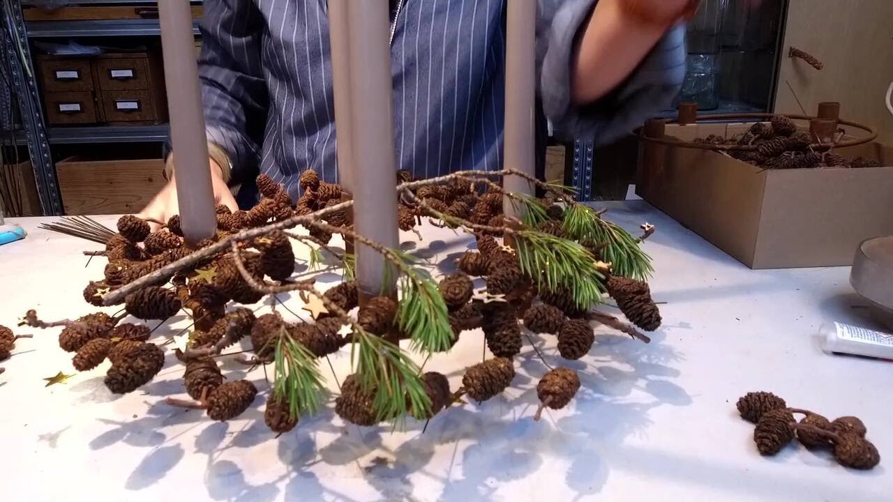 Adventskrans med kogler