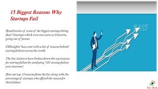 15 Biggest Reasons Why Startups Fail