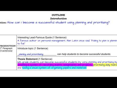 Use this video to help write your introductory paragraph for successful student essay.