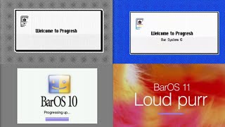 Evolution of BarOS Startup & Shutdown Screens (B1 - B11) in PB95