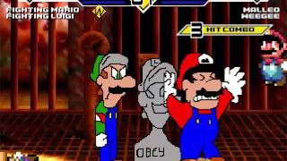 Sk Mugen - Fighting Mario Fighting Luigi Vs Malleo Weegee