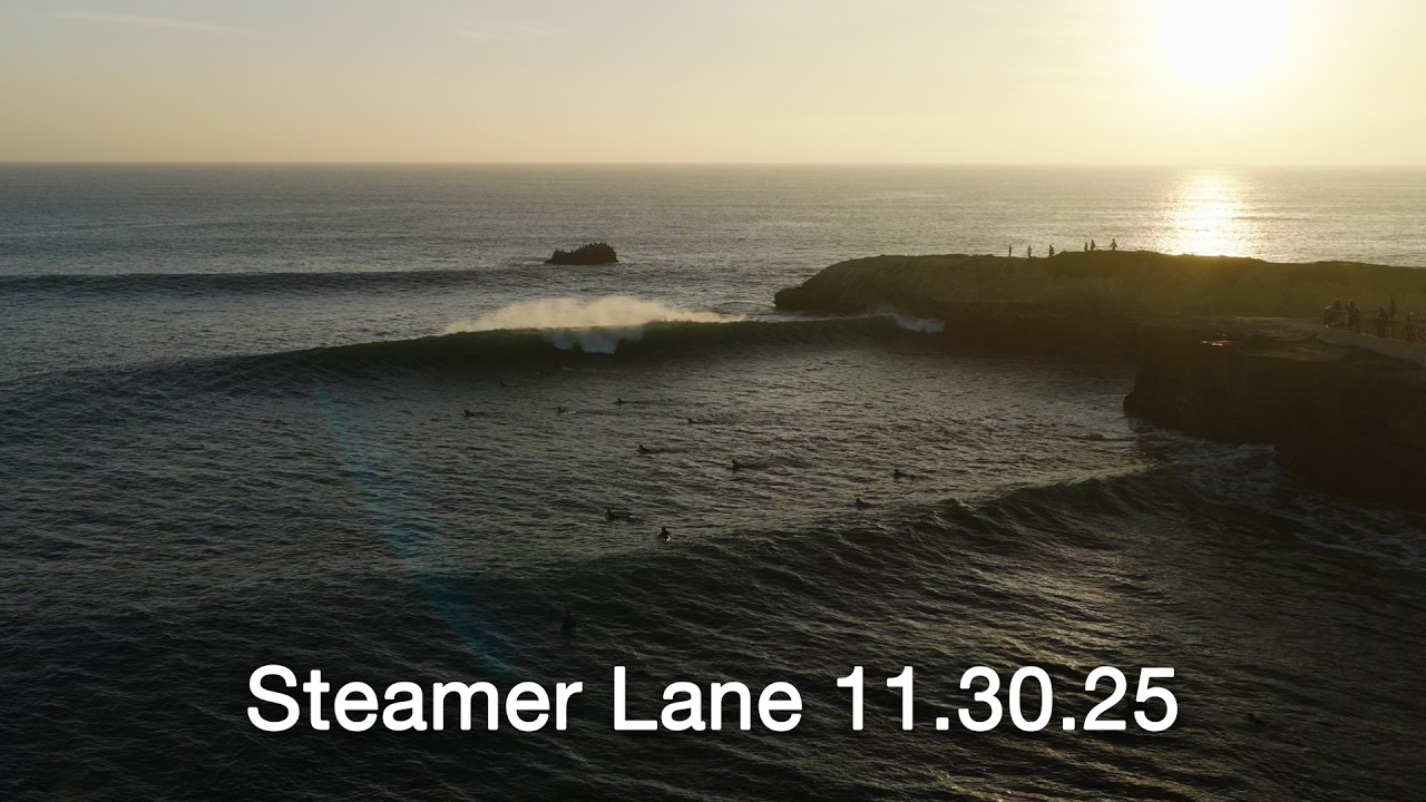 Steamer Lane clean winter surf - 11.30.25