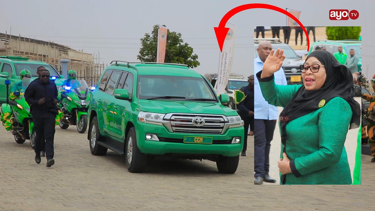 RAIS SAMIA ALIVYOINGIA NA ULINZI MKALI KUCHUKUA FOMU YA URAIS