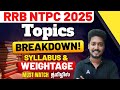 RRB NTPC Syllabus 2026 Tamil | RRB NTPC Important Topics and Weightage in Tamil | By Vimal Sir