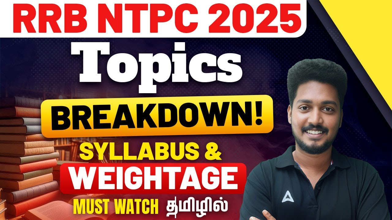 RRB NTPC Syllabus 2026 Tamil | RRB NTPC Important Topics and Weightage in Tamil | By Vimal Sir