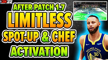 LIMITLESS SPOT-UP and CHEF badge after PATCH 1.7 in NBA 2K22. How to activate guide