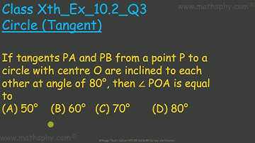 Circle Class 10 Ex 10.2 Q 3 NCERT Solution (Tangent) , Math Class 10, NCERT, CBSE Solution